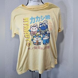 Naruto girls graphic cat t-shirt large